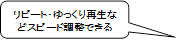 リピート・ゆっくり再生などスピード調整できる