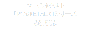 ソースネクスト
「POCKETALK」シリーズ
86.5％


